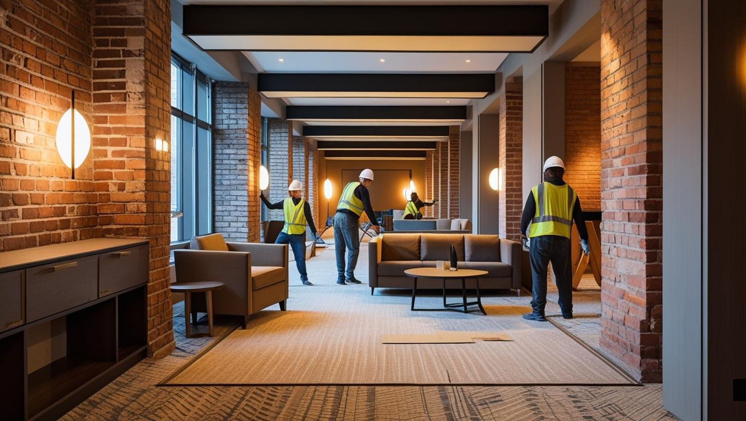 single picture of hotel renovation