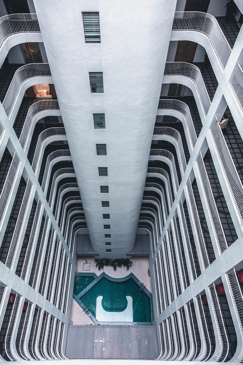 lift, architecture, hotel, office, patterns, design, blue office, blue hotel, lift, lift, lift, lift, lift, hotel